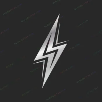006 power logo lightning bolt logo silver black